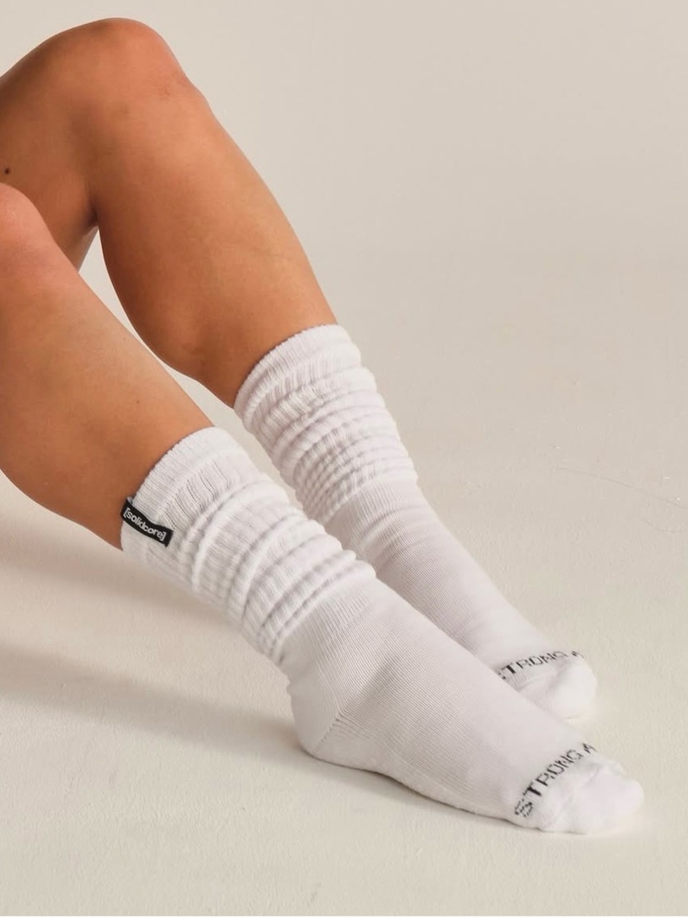Solidcore/Lucky Honey scrunchie grip socks. Never worn, new with tags